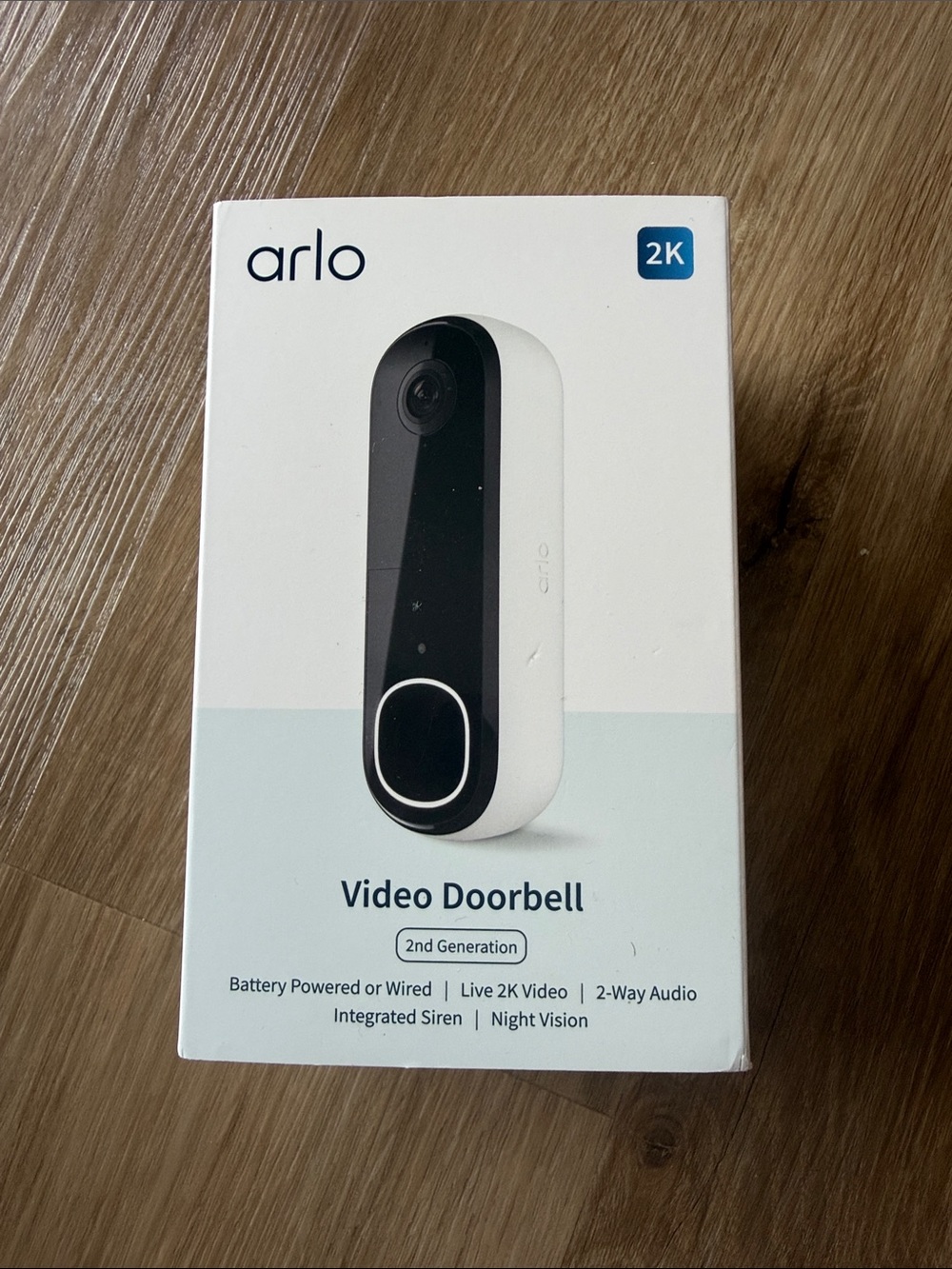 Arlo Video Doorbell 2K — White/Black